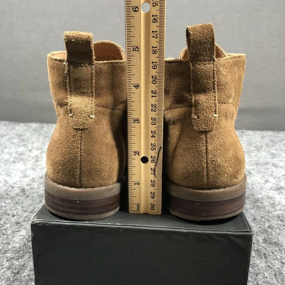 Franco Sarto Isolde Ankle Booties Womens 7.5 M Brown Suede Pull On Flat Casual